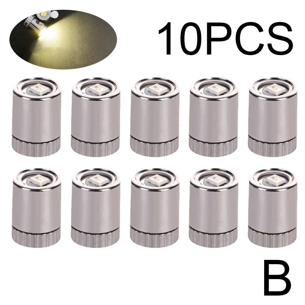 

10 шт. Светодиодная ручка-фонарик, меняющая цвет, красочная электронная световая база, игрушки, светящиеся канцелярские товары, вращающийся свет, батарейки, аксессуары теплый белый