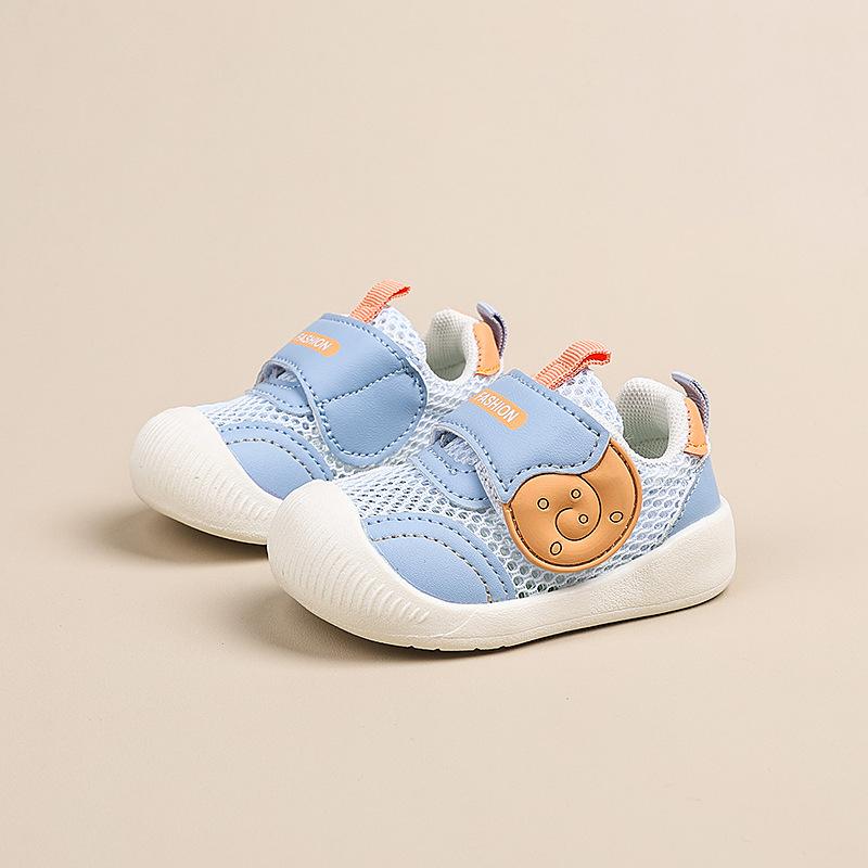 

Baby spring and summer soft-soled walking shoes for boys and girls, infant functional shoes, toddler shoes, soft-soled breathable mesh shoes 16-20Take a photo with on синій