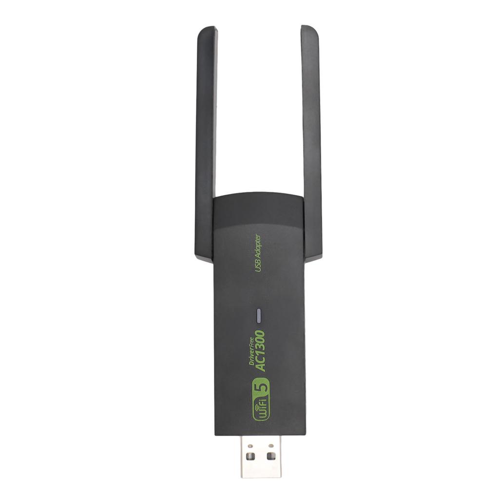 Wireless USB WiFi Adapter for PC 1300Mbps Dual 5Dbi Antennas 5G 2.4G WiFi Adapter MU MIMO WiFi Dongle for Windows 7 8