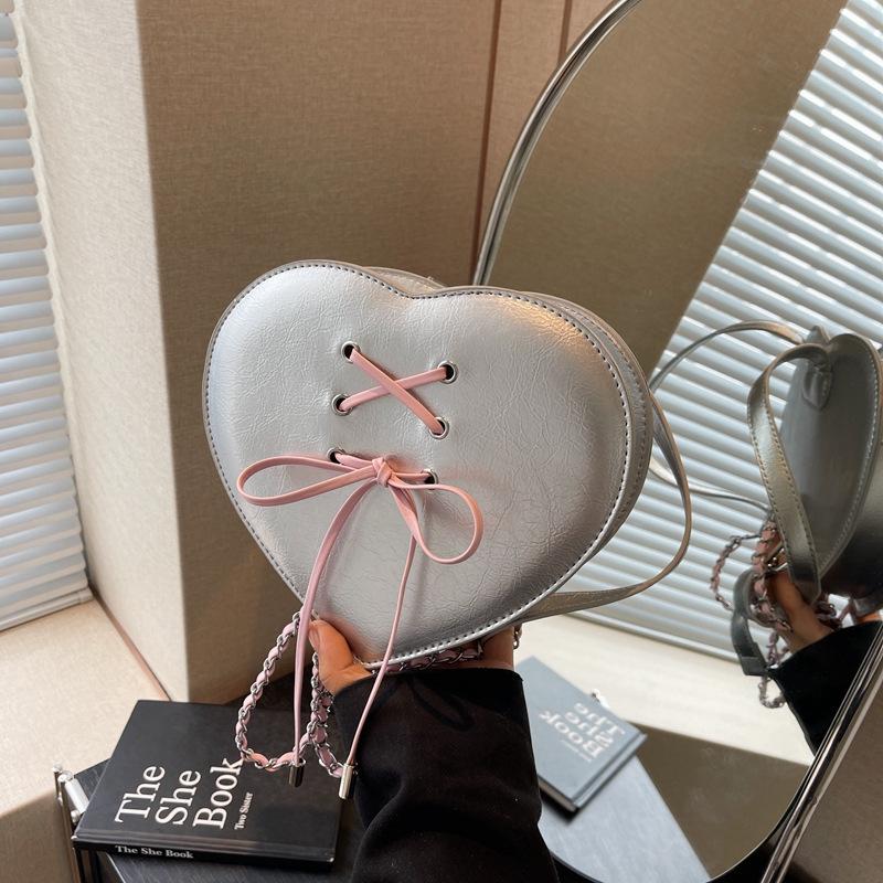 

Love messenger bag women s new fashion high sense simple bow shoulder back