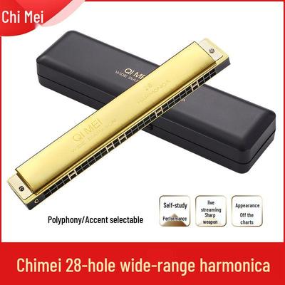Chimei 28-Loch Breitband-Polyphone C-Mundharmonika für Anfänger & Profis
