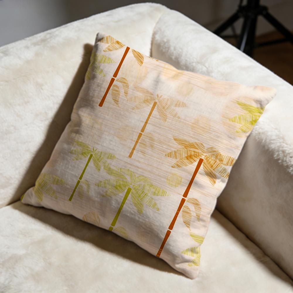 Palm Tree Cushion Cover Soft Decorative Pillow Case Suitable for Bedroom Sofa Car Travel Use