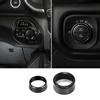 Strålkastarkontroll+Växlingsspaksknopp Cover Ring För Dodge RAM 1500 18+ Svart