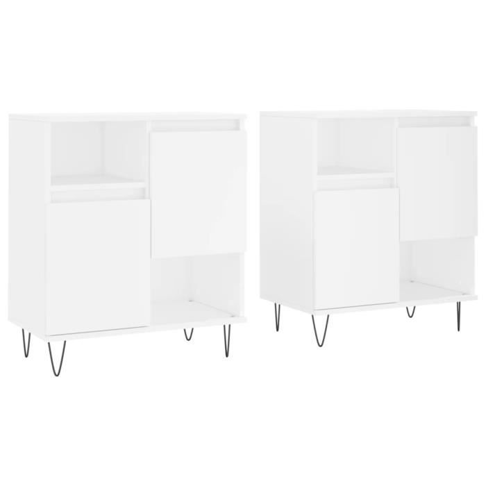 VidaXL Buffets 2 Pcs White Engineered Wood 3190125