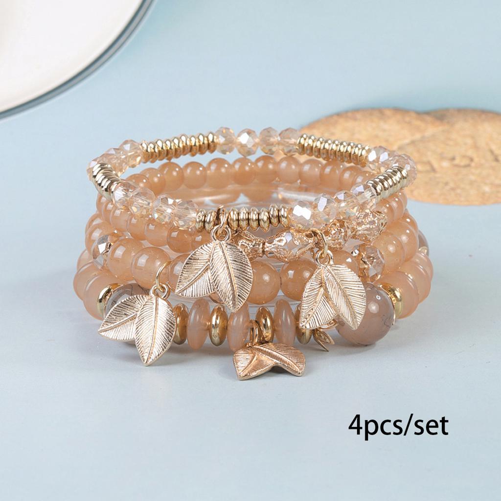 Bohemian Ethnic Wind Wing Pendant Multi-Layer Elastic Rope Beaded Bracelet Wing Pendant Bracelet