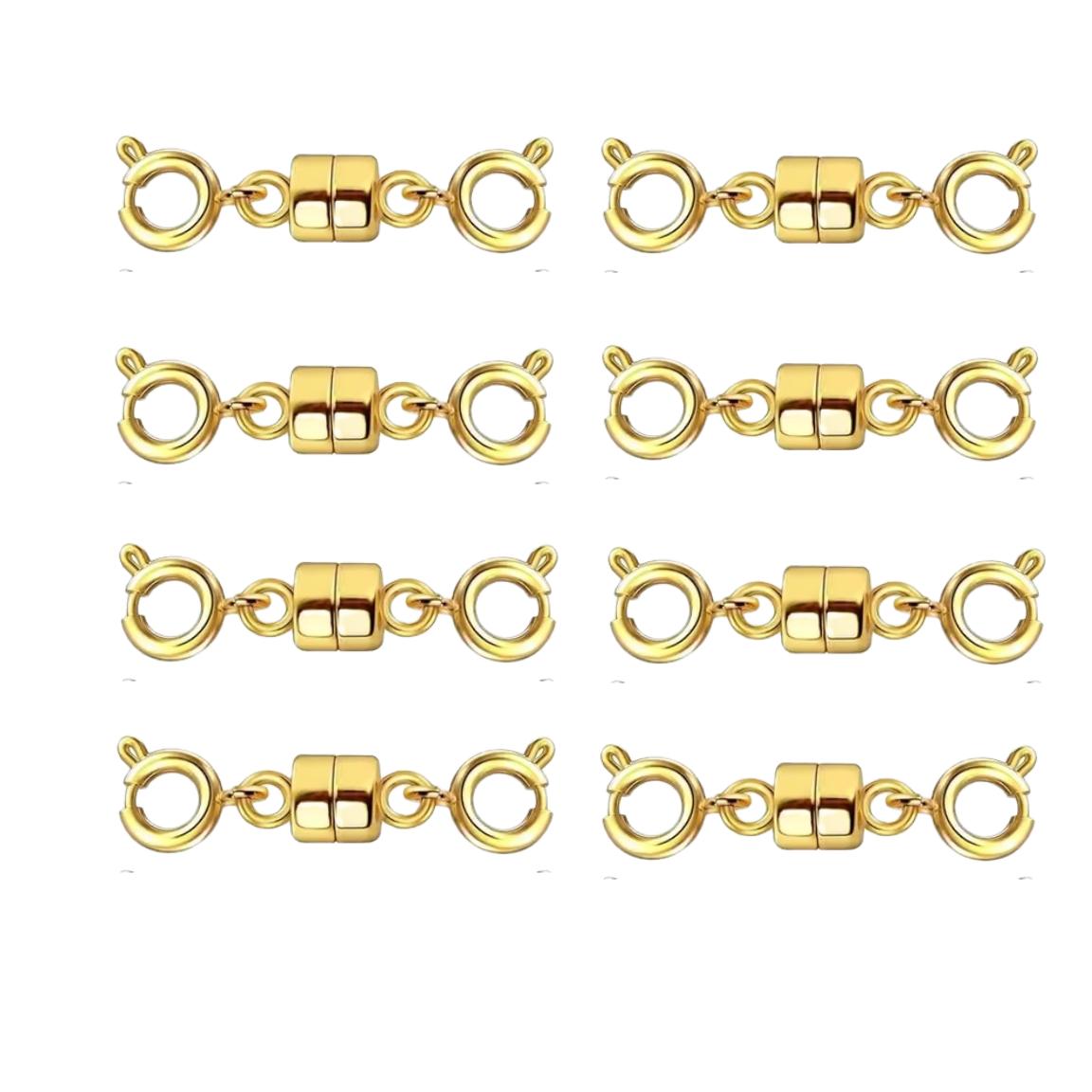 

Двойные магнитные застежки для ожерелий, золотистые и серебристые, застежки-конвертеры для ювелирных изделий, удлинители для ожерелий, фурнитура для изготовления ювелирных изделий 8pairs