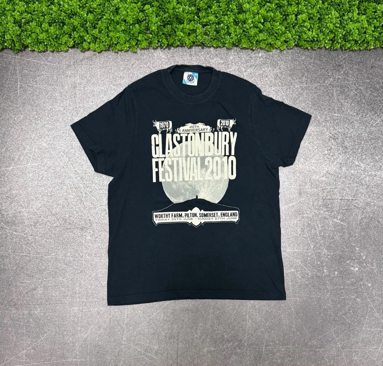Vintage 2010 Glastonbury Festival Rare Shirt Rock Music S