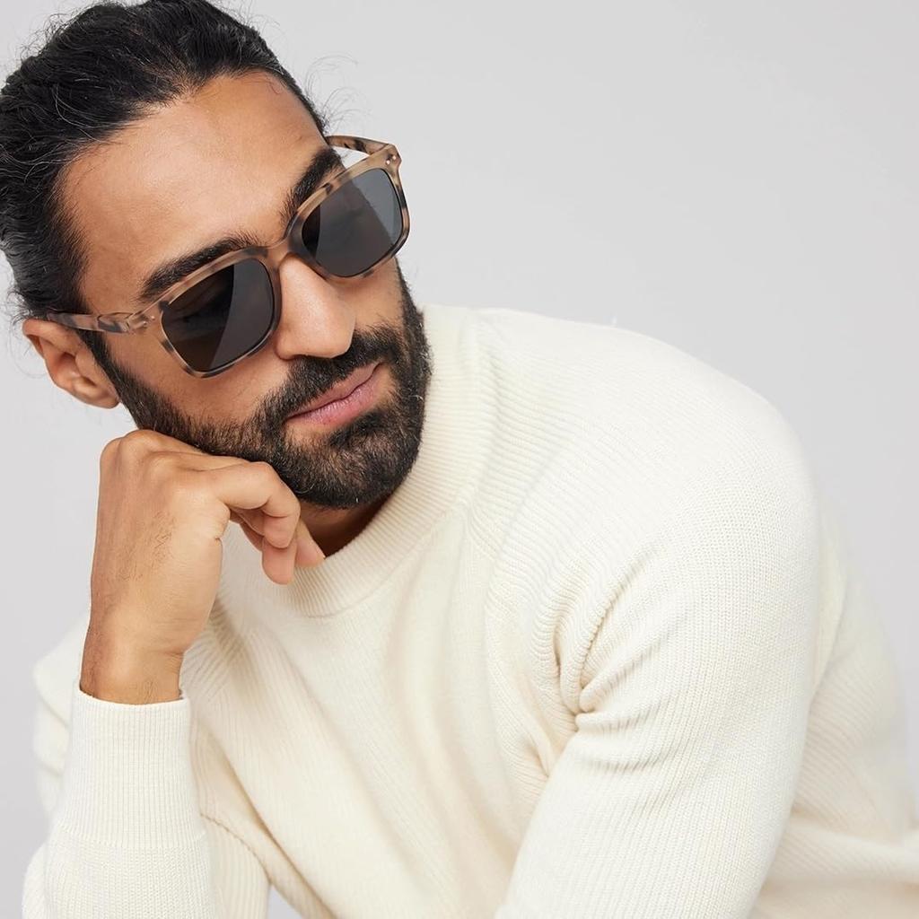 [IZIPIZI] Izipizi Sunglasses #L Model Square (Light TortoiseGray)