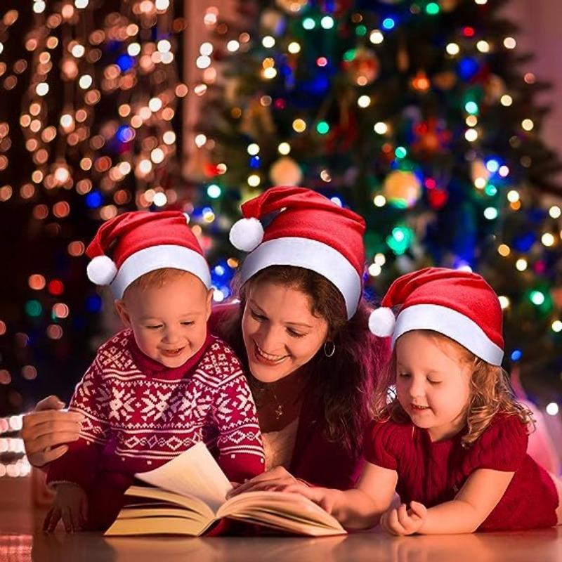 Nice Christmas Santa Hats Santa Hats Decorative Red Cap Adults Kids Women Men Funny Decoration Holiday Party Costume Supplies