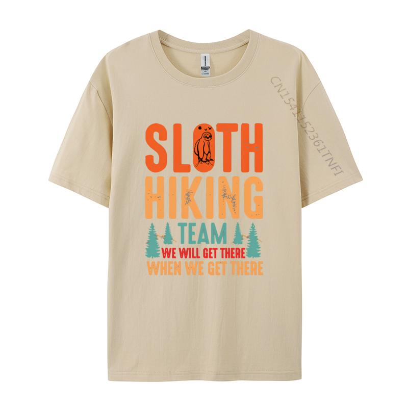 Retro Sloth Hiking Team Well Get There Tshirts Cute Casual Cotton Men Tshirts T Shirt Men 100 Cotton
