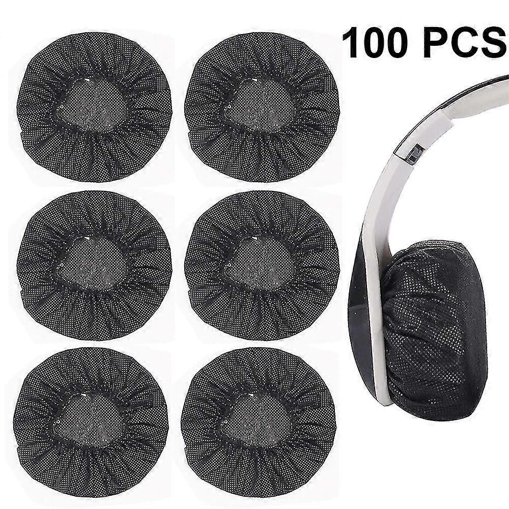 100 Pcs Stretchable Headphone Cover Disposable Headset Covers Non-woven Headphone Covers Hygiene Ear Pads Cushions For Earmuff-style Gaming Headphone/