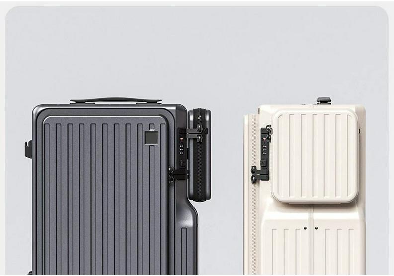 20-Inch Stylish Front-Opening Carry-On Suitcase for Short Trips and Business Travel