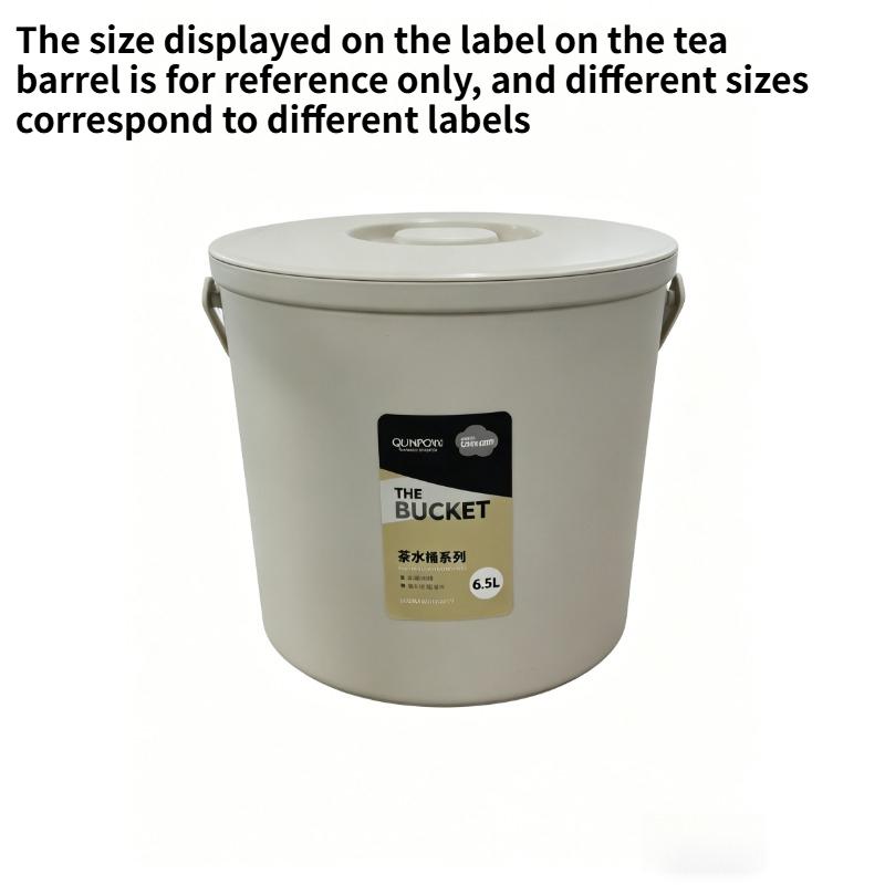 Tea Bucket Plastic Portable Round Waste Bin With Lid Filter Tea Residue Separation Barrel For Home Tea Ceremony Daily Use 8L
