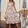 Amazon Independent Station Foreign Trade Long Dress Summer New European and American Cross-border Women's Printed Sleeveless Dress