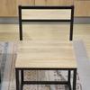 Dining Table Set with 2 Chairs, Compact Table and Chair Set for Dining Room, Living Room, Kitchen, with Metal Frame