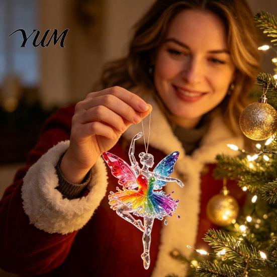 Hanging Ornaments for Trees 2Pcs Glitter Ballet Girl Keychain, 2D Acrylic Pendant Bag Backpack, Sparkling Durable Crafts Dancer Car Rearview