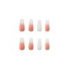 White Gradient Rhinestone Press-On Nails with Removable Stickers - No Filing Needed