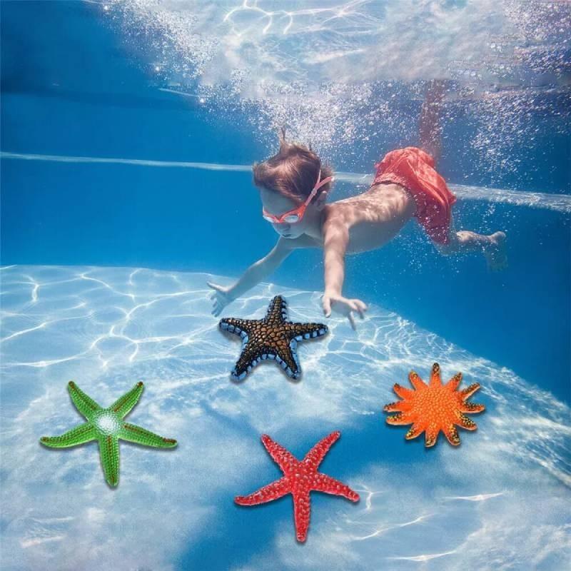 Authentic Sea Star Animal Models For Kids Educational Beach Toys Colorful Pvc Set