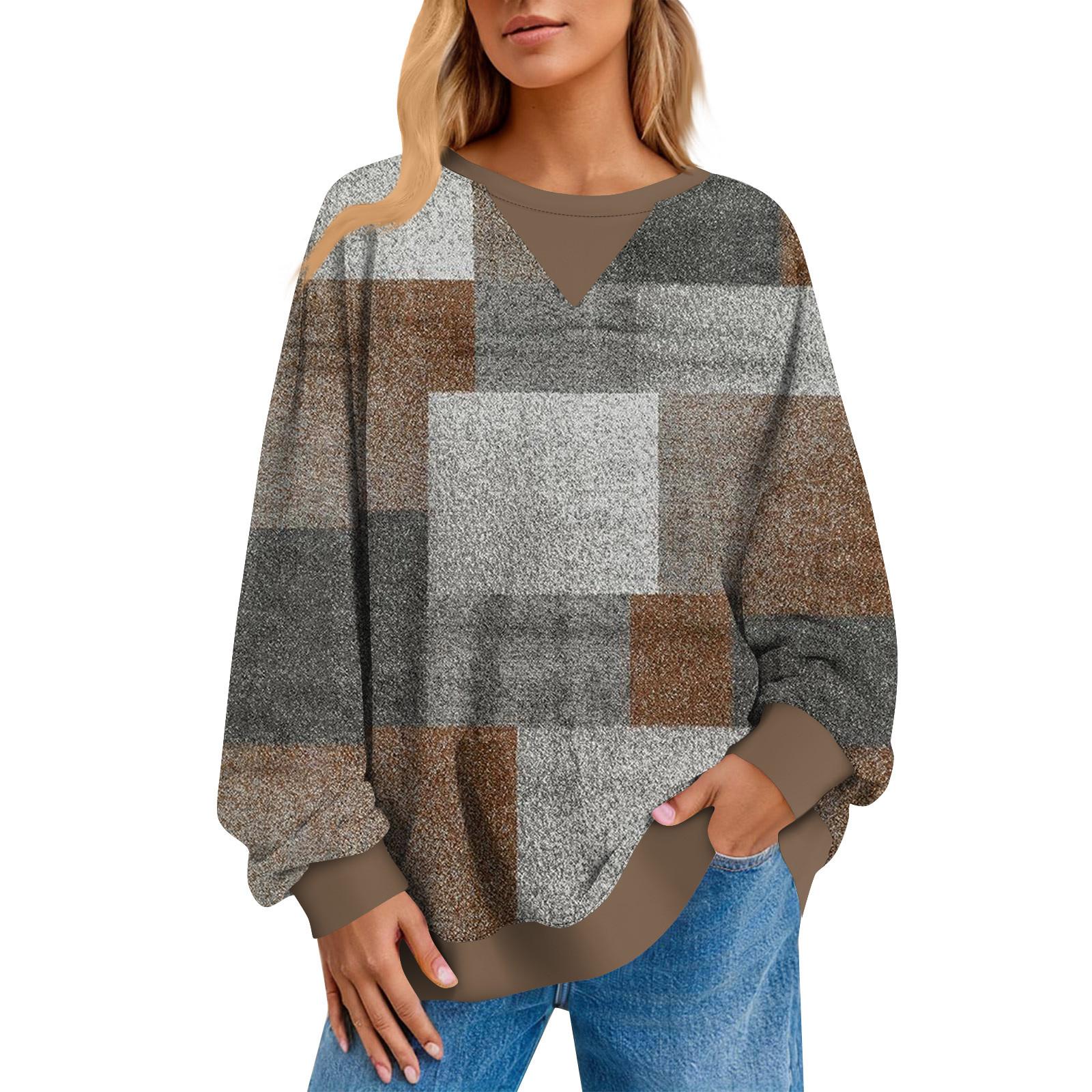 

Женский повседневный полосатый пуловер, рубашка с длинным рукавом, толстовка большого размера S