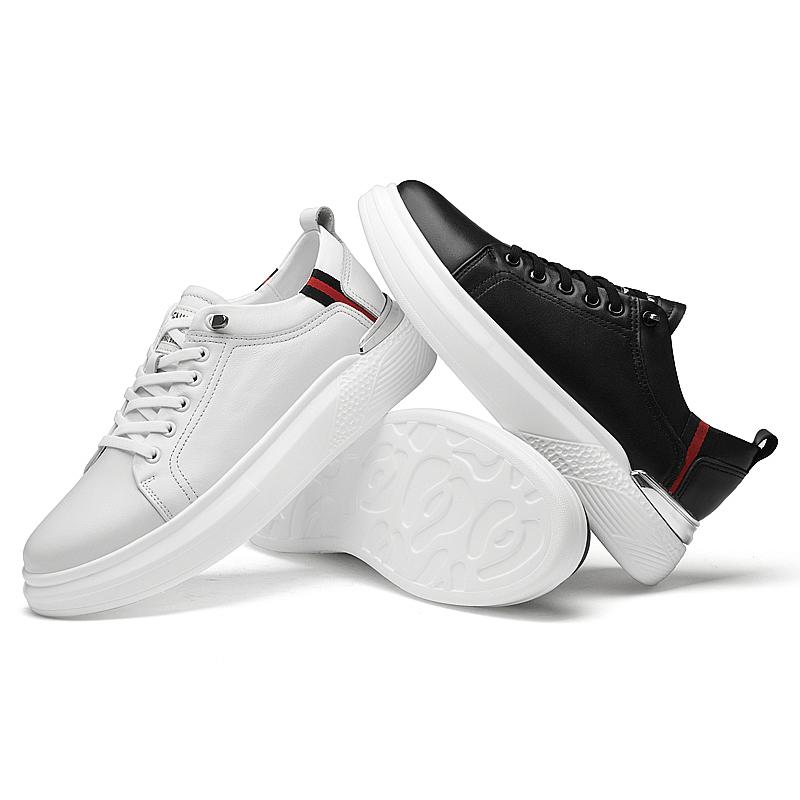 Elevator Shoes for Man Height Increase 6cm 2025 Luxury Sneaker Genuine Leather Men's Hidden Heels Height Casual Leather Shoes
