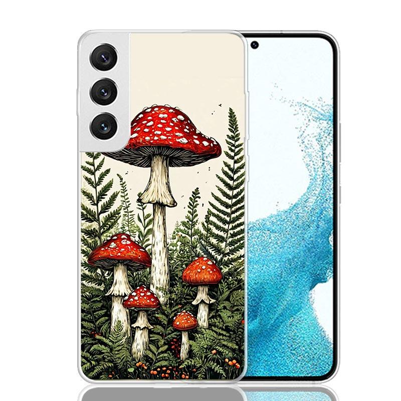 Colorful Mushroom Phone Case For Samsung Galaxy S26 Ultra S23 S24 S25 Edge S20 FE S21 S22 Plus Soft Print Shell Cover Fundas Gal
