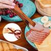 WDOPEN Bamboo Toasting Tongs - Wooden Toasting Tongs with Scissors, Wooden Kitchen Toasting Tongs with Clips, Food Tongs for Buffets and Bread, Wooden