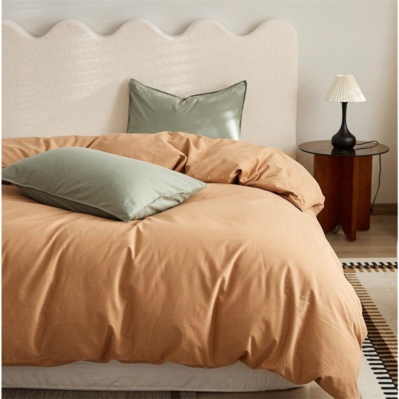 Cotton Long-staple Cotton Duvet Cover Single Autumn And Winter Thickened Bed Hat Cotton Cover Solid Color Bed Sheet