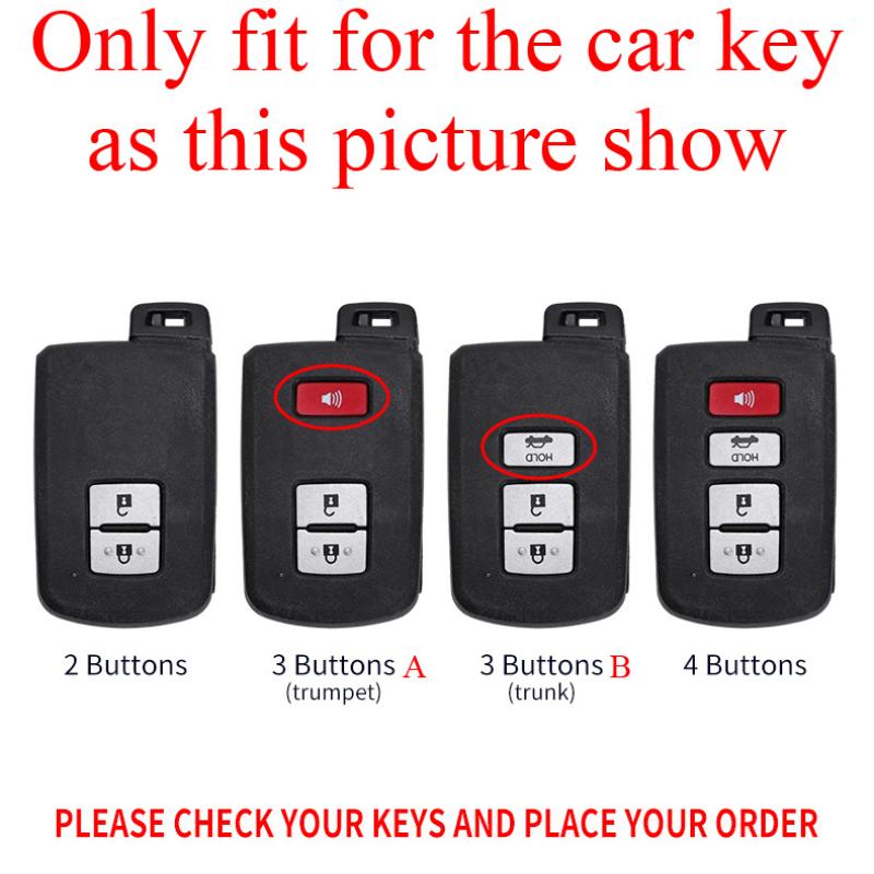 Car Key Cover Case Bag Holder Shell for Toyota Camry RAV4 Avalon Auris 2 3 4 Buttons Smart Keyless Holder Protector