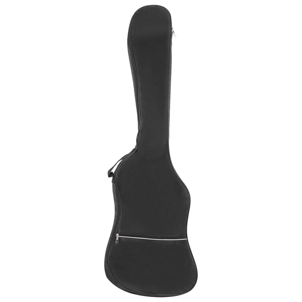 120 x 38 x 6 cm dicke schwarze Tasche für E-Bass aus Baumwoll-Canvas, wasserdicht, weiche Hülle mit doppeltem Schultergurt