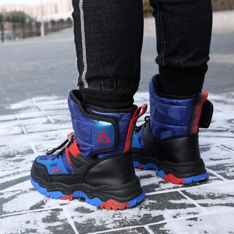 Детская зимняя противоскользящая износостойкая и мягкая теплая спортивная обувь с высоким — фото 19