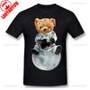 Astronaut Planet Teddy Bear Graphic T Shirts Casual Cotton Tshirt Hip Hop Tees Summer Unisex Tops Unisexs Clothing Ropa Hombre