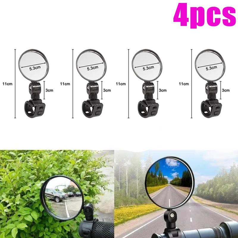 Bicycle Rearview Mirror 360 Rotate Adjustable Bike Rear View Mirror Wide-Angle Road Cycling Handlebar Universal MTB Accessories