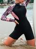 Bloemen Long Sleeve Surfing Zwempak 2025 Bodysuit Zwemkleding Dames Één Delig Rashguard Duikkleding Badkleding Zwempak