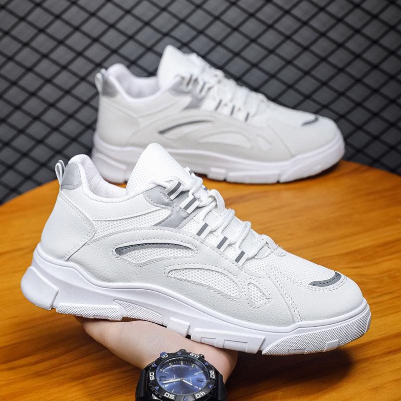 

Дышащая сетчатая спортивная обувь Легкая амортизирующая обувь для бега Мужская повседневная модная обувь 44 белый