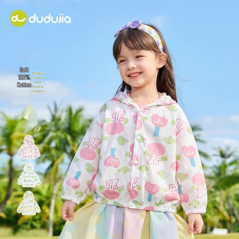 Dudujia 100% Cotton Kids Summer Sun Protection Hoodie