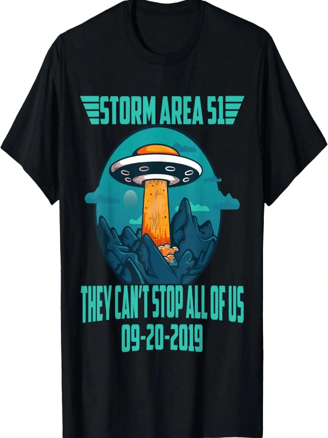 Storm Area 51 They Can t Stop All Of Us UFO Alien T-Shirt S разноцветный