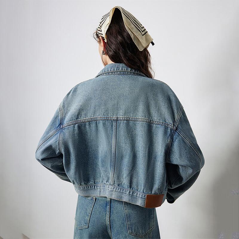 Chuyu Women's Retro Casual Denim Jacket