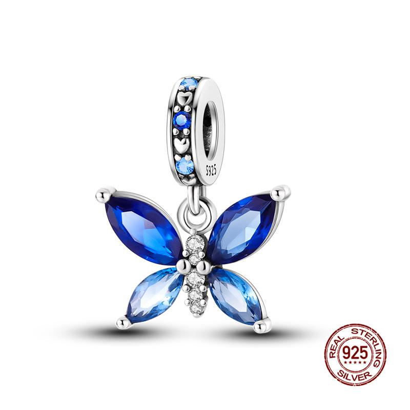 925 Silver Butterfly Dragonfly Charms Beads for 3mm Bracelet Necklace DIY Women Fine Jewelry Gift