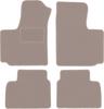 Beige Velvet Floor Mats For: FIat Doblo I Kombivan (2000-2009)