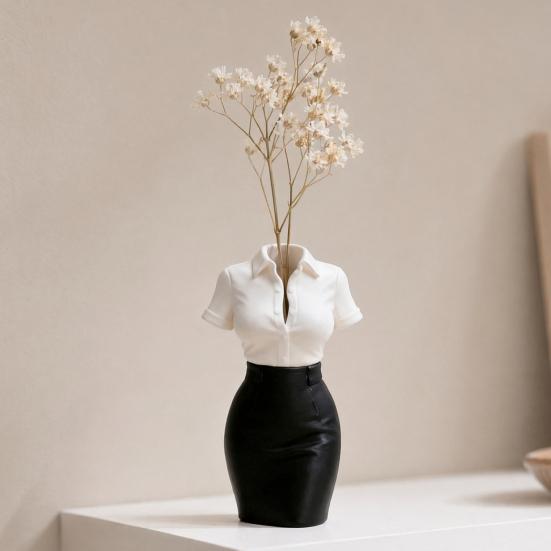 OL Woman Bust Pen Holder 3D Printed Desk Organizer Creative Flower Vase Decor