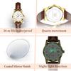 OLEVS 5892 Quartz Watches for Women Elegant Leather Strap Classic Dual Calendar Simple Waterproof Luminous Business Ladies Watch