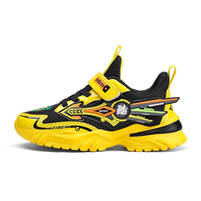 Lightweight Mesh Sneakers Boys Kids Athletic Shoes With Hook Loop Closure Mech Armor Superhero Kids Shoes