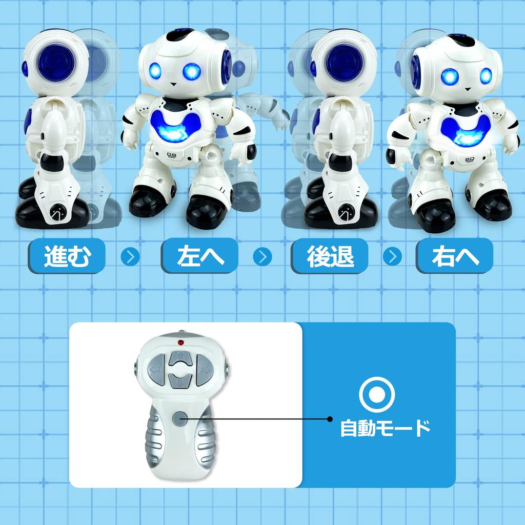 Electric Remote Control Robot Toy, Bipedal Robot, Moving, Humanoid, Dances, Sound, Reaction Toy, Lights, Demo Mode, Easy Operation, for Girls and Boys