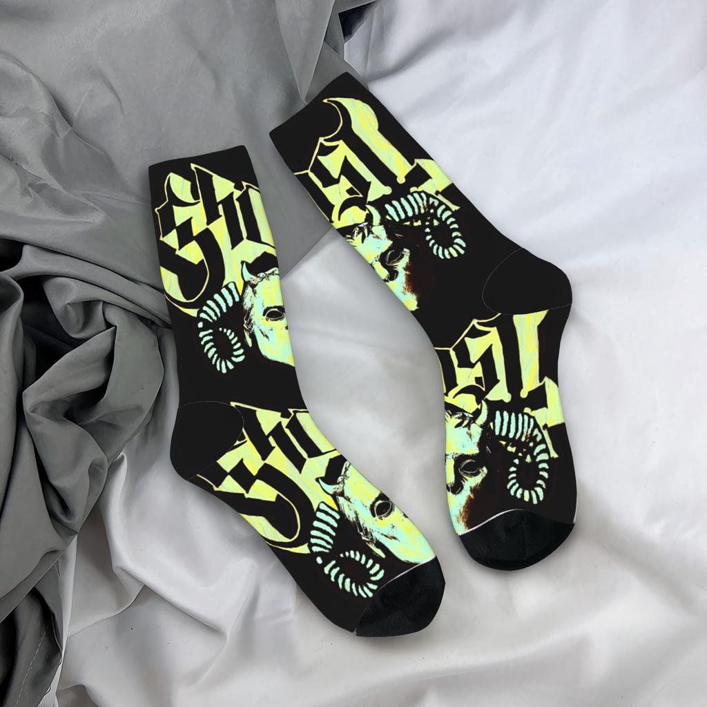 Ghost Band Cartoon Stockings Men's  Socks High Quality Fashion Socks Autumn Outdoor Sports Non Slip Pattern Socks Gift