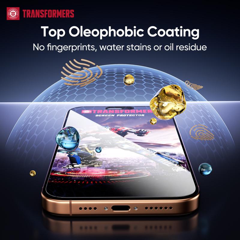 TRANSFORMERS 2Pcs Privacy Tempered Glass Screen Protector For iPhone 15 16 17 Pro Max Anti Spy Clear Phone Film With Camera Lens Full Cover Protector