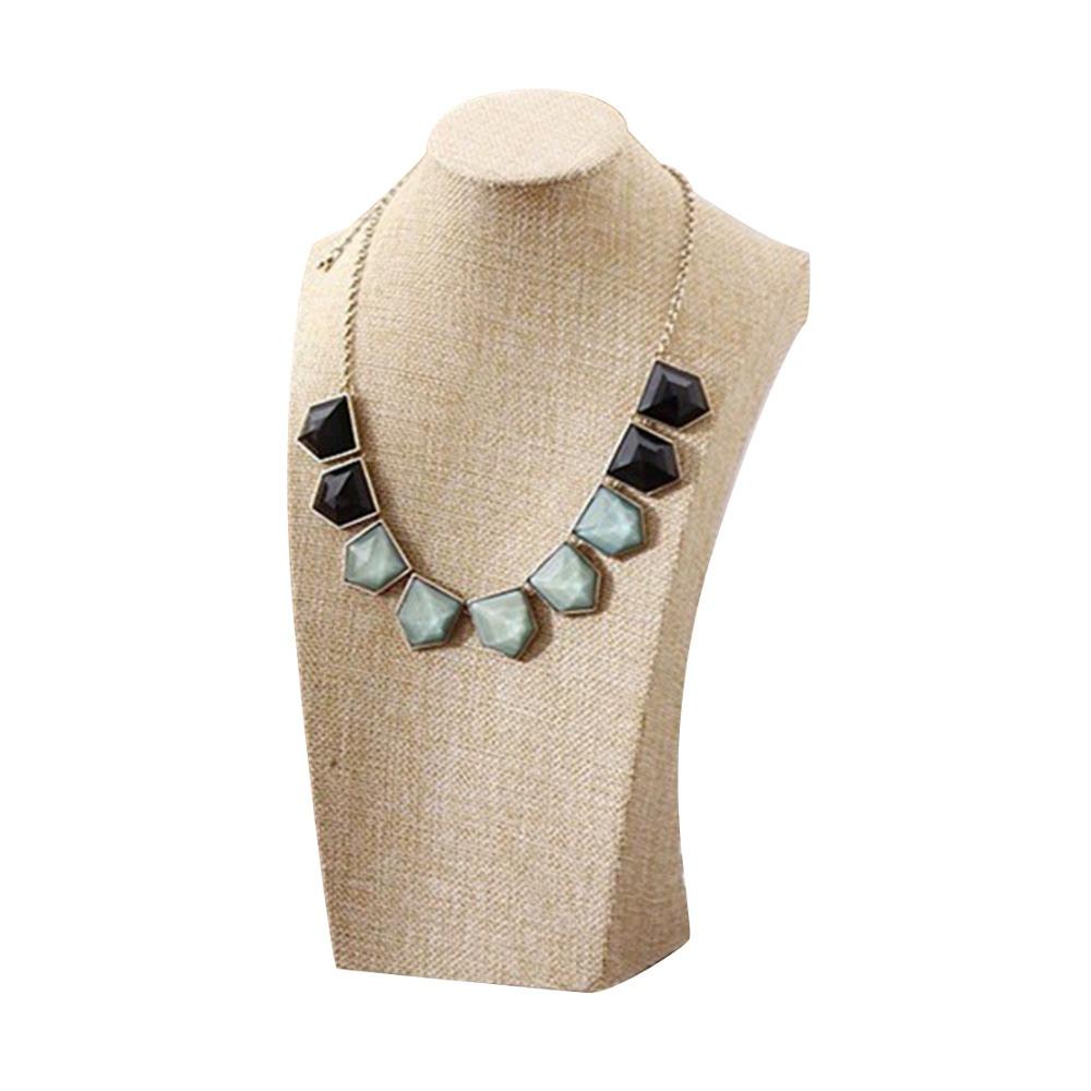 Samt Schmuckkollektion Ständer Mannequin Büste Schmuckauslage Halskette Ohrringe Ringe Anhänger