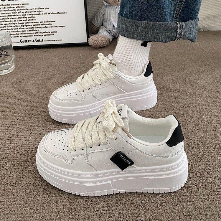 Casual platform new autumn small whiteboard shoes heightening shoes sports shoes 35
