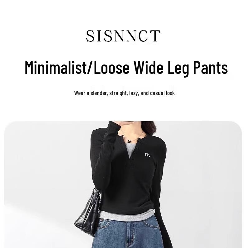 2025 Women's High-Waisted Straight-Leg Jeans: Slimming Loose Fit for Spring & Autumn