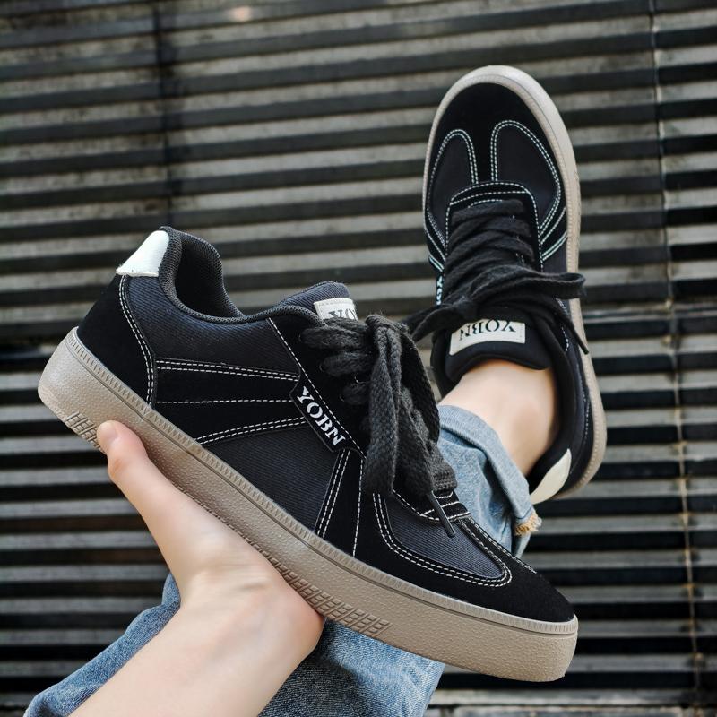 Men's Shoes Retro Black Board Shoes Autumn Breathable German Training Casual Sports Shoes New Niche Versatile Trendy New Shoes