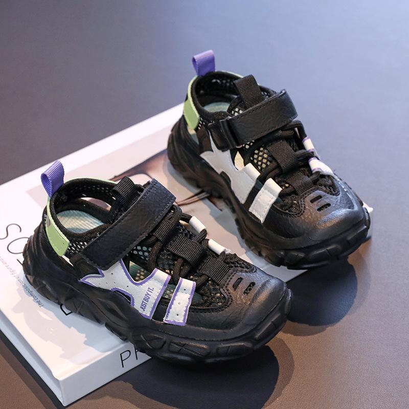 Students Sports Sandals Thick Soft Kids Sneakers Non-slip Hollowed-out 2025 Summer New Children Running Shoes Mesh Breathable